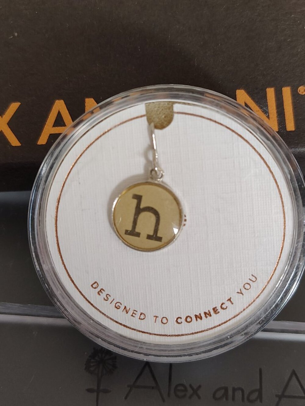 Alex and Ani 95 Sterling Silver Initial H Charm 891